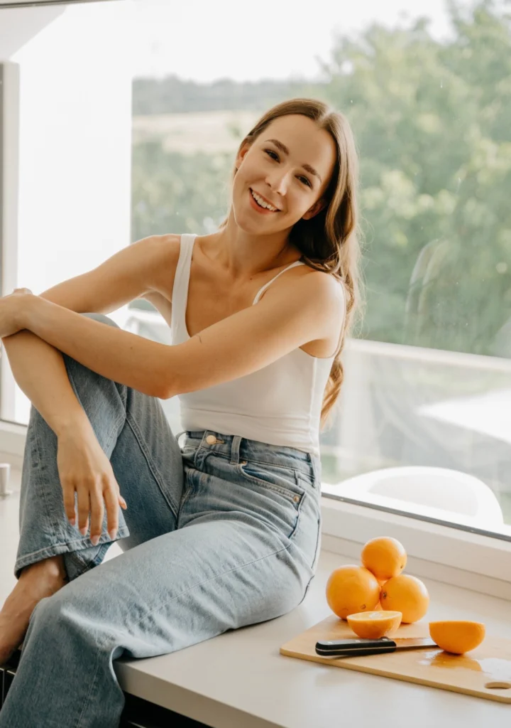 Model Smiling