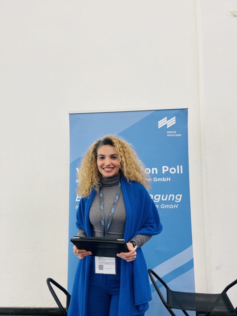Messehostess der Lunéve Agency im Einsatz